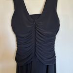 R & M Richards  Womens Sleeveless Black‎ Ruched Wide Leg Jumpsuit Size 6 Photo 2