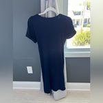 New LILLUSORY Casual Short Sleeve Wrap Bodycon Ruched Tie Waist Summer Dress Blue Photo 6