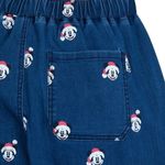 Disney NWT Mickey and Minnie Mouse Christmas Holiday Denim Jogger Jean Pants L Photo 2