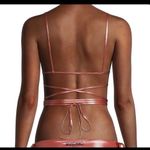 Moschino .  Metallic-effect Bikini Top Photo 2