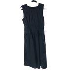J Crew Hyacinth Dress In Cotton Poplin A Line Pockets Smocked Black MP Size undefined Photo 3