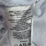 Loft Eyelet Split Neck Sleeveless Shift Tunic Mini Dress Powder Blue Size 2 Photo 12