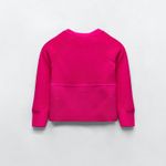 ZARA Pink Cropped Cardigan Sweater Photo 2