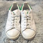Adidas  White Sneakers with Green Accents Photo 0