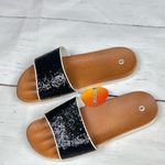 Sole Society Sole Selection Womens Golden Glitter Style Slide Sandals Sz 39 Photo 3