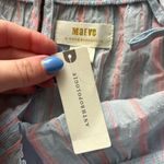 Anthropologie Maeve by  Gauzy Tiered Dress Cover Up Light Blue Pink Stripe XS Photo 4