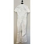 Free People Jayde Denim Flared Jumpsuit in Pure White Size Large Photo 7