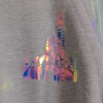 Disney Womens Crewneck Sweatshirt Purple Gray Pullover Color Block Long Sleeve M Photo 1