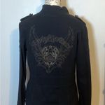 VINTAGE HARLEY DAVIDSON TAILOR FITTED MILITARY EMBROIDERED WOMENS JACKET SZ M Black Size M Photo 5