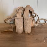 Steve Madden  Taupe Suede Lace Up Heeled Sandals Size 7.5 Photo 3