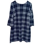 Violet B Houndstooth 3/4 Bell Sleeve Dress 1X Black Photo 1
