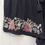 American Eagle Embroidered Black Women's Shorts Flowy Festival Boho Tassels Photo 2