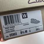 Clarks Artisan Perri Dunes Taupe Snake Leather Criss Cross Sandals Women's 8.5M Photo 10