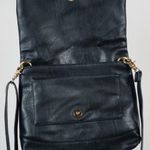 Target Faux Leather Black Fold Over Quilted Clutch Handle Strap Crossbody Bag Photo 4