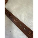 Brown Leather Belt Western Boho Concho Accents Size 29 Photo 3