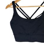 Lululemon  Black Strappy Crisscross Back Sports Bra Size 10 Photo 4