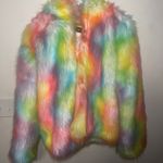 Rainbow Fur Coat Multiple Size XXL Photo 0