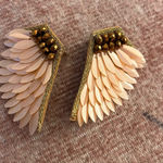 Wing earrings Gold Photo 0