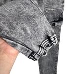 KanCan High Waist Charcoal Acid Wash Paperbag Jogger Jeans Size 3/25 Streetwear Gray Photo 5