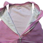 Splendid Seersucker Pink and White Striped Zip Front High Neck Swimsuit, Sz M Photo 11