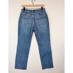 Good American  Women Jeans Blue 90s Ripped Slim Fit Straight Denim High Rise 6/28 Photo 9