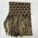 Michael Kors Michael  Logo MK Knit Fringe Scarf 10 x 94 In Designer Soft Cozy Photo 1
