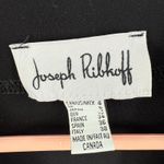 Joseph Ribkoff Jacket Size 4 Open Blazer Black Shoulder Pads Lightweight Stretch Photo 2