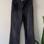 Good American Black Bootcut Jeans zip button denim solid belt loops pockets EUC Photo 0