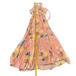 BP  Women's XS Pink Floral Halter Maxi Dress Summer Casual Photo 5