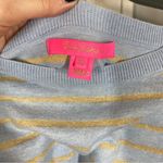 Lilly Pulitzer Cobo Boatneck Sweater Coastal Blue Gold Stripe Oversized {3Q27} Photo 5
