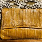 Vintage Leather of the Sea Genuine Eel skin Bag. Tan Photo 0