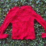 J for Justify Red lace long sleeve top  Photo 0