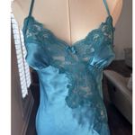 Frederick's of Hollywood Frederick’s Of Hollywood Vintage Satin Blue Nightie Small Slip Lingerie Y2K Lace Photo 3