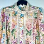 Zimmermann  Halliday Floral Lace Trim Balloon Sleeve Cotton Shirt 8 US NWT Photo 10