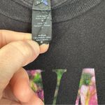 Nirvana Kurt Cobain Floral Smiley Face Graphic T-Shirt Black Pink sz Medium Photo 2