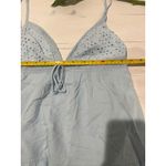 Princess Polly Blue Eyelet Lace Tie Front Tiered Mini Dress US 6 Photo 1