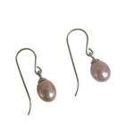 Purple pearl drop earrings Photo 1