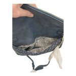 Sole Society Nwt Woven Crossbody Bag Blue Foldover Zip Chain Shoulder Small Photo 6