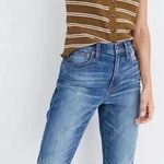 Madewell  Medium Wash High-Rise Slim Crop Boyjean with Raw‎ Hem - Size - 27 Photo 0