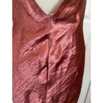 EXPRESS  Y2K Satin Slip Dress Sz 8 Metallic Pink Cocktail Strappy Sexy Date Fairy Photo 4