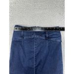 Free People Livin it Up Mini Skirt Women 6 Back Zip Short Dark Wash Denim Photo 2