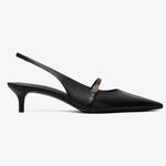 Tory Burch NWOB  Double T Buckle Mary Jane Slingback Heels in Black Sz 10 Photo 2