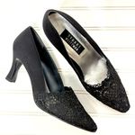 Stuart Weitzman  Black Lace Women's Shoes 8.5 Photo 0