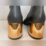 MM6 Maison Martin Margiela Women’s Gray Ankle Block Gold Heel Boots Size 6.5(37) Photo 3