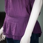 Papaya Sz S Deep Purple Gauze Type Summer Top Sleeveless So Cute! Photo 3