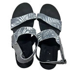 Toms Women's Slide Sandals Size 12 Gray Palm Leaf Casual Summer Photo 1