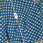 ZARA Blue Polka Dot Button Down Top Photo 2