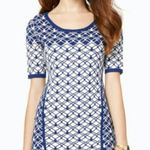 Charming Charlie  sweater fitted dress Size Small blue white Photo 0