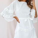 Selfie Leslie White Tiered Dress Photo 0