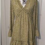 Bella Ella Boutique Bella Ella Women’s Ruffle Boho SunShine In My Soul knee Lenth Lined Dress Sz L Photo 4